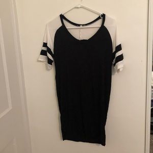 Charlotte Russe T-shirt dress varsity sleeves